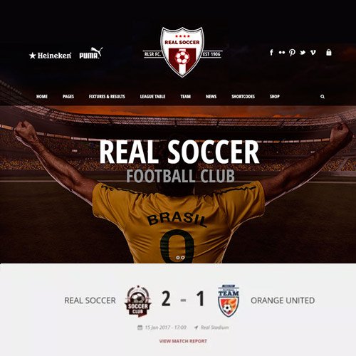Real Soccer – Sport Clubs Responsive WP Theme